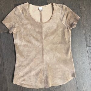 Ecru suede top